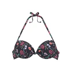 LASCANA Bikini gornji dio Bloom zelena neonsko ljubičasta crvena crna Jeftinije hr