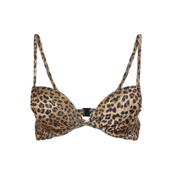 Hunkemöller Bikini gornji dio svijetlobež svijetlosmeđa boja blata crna Jeftinije hr