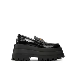 Kožne mokasinke Naked Wolfe Delusion za žene boja crna s platformom Jeftinije hr