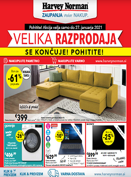 Harvey Norman katalog Velika razprodaja se končuje katalogi ceneje si