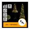 Aigostar - LED spoljašnje božićno drvo 80xLED/230V 1,2m IP44 zeleno toplo belo