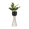 Metalna saksija za cveće LOFT 56x20 cm zlatna/crna