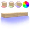 TV ormarići s LED svjetlima 2 kom boja hrasta 60 x 35 x 15,5 cm
