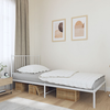Metalni okvir za krevet s uzglavljem bijeli 107x203 cm