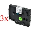 Komplet Brother HSe-221/HS-221/PT/P-Touch 8,8mm, termoskrčljivi (heat shrink tube), kompatibilni trakovi (cevi) (3) - črn izpis/bel trak (cev)