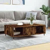 vidaXL Klubska mizica dimljeni hrast 104x60x35 cm inženirski les
