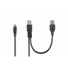 Gembird 2x USB 2.0 A/mini-B M USB kabl 0,9 m Crno