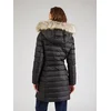 Tommy Jeans Zimski plašč ESSENTIAL progasto bež / črna
