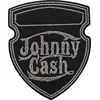 Johnny Cash Metallic Shield Našitek za šivanje 76 x 92 mm