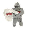 Komplet za bebe 1401, Sivo-beli