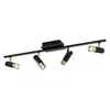 EGLO Spot TOMARES LED 4 reflektora 78 cm crna/mesing 39147