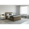 MID.YOU BOXSPRING POSTELJA 140 cm x 200 cm , tekstil, leseni material peščene barve