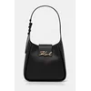 Usnjena torbica Karl Lagerfeld K/SIGNATURE črna barva, A1W30434