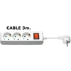 MicroConnect 3-polna Schuko vtičnica 3M bela