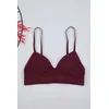 Trendyol Dark Cherry Seamless Rope Strap Covered Bralette Knitted Bra