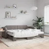 Vidaxl Izvlečna dnevna postelja taupe 100x200 cm blago