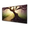tulup.si Slika na steklu Tree sončnimi žarki 140x70 cm 4 obešalnika