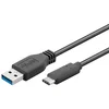 PremiumCord USB-C/male - USB 3.0 A/Male, črn, 3 m