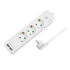 Logilink produžni kabl 3 mesta, 2 USB, prekidač, 1.5m, beli ( 4782 )