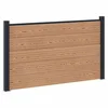 Panel ograde WPC i aluminij Smeđa