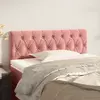 Vidaxl vidaXL Vzglavje za posteljo roza 100x7x78/88 cm žamet