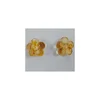 Cvet 15 mm beli sa zlatnom sarom – Lampwork perle