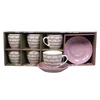 PORCELAN SET ZA KAFU 220ml 6/1 (PRUGE/ROZE) RXG-N6001B