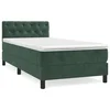 Vidaxl Box spring postelja z vzmetnico temno zelena 80x200 cm žamet