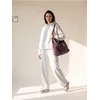 Sinsay - Dres pantalone wide leg sa pamukom - svetlo siva