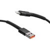 mobilNET pleten kabel USB na Lightning 1M 3A, črn
