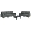 2-dijelni set sofa tamnosivi od tkanine