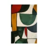 Canvas Slika na platnu Zelene i oker geometriske forme, 80 x 120 cm