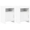 Noćni ormarići 2 pcs Bijela 40 x 36 x 60 cm Konstruirano drvo
