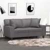 Vidaxl vidaXL Dvosed z blazinami, siv, 120 cm, umetno usnje
