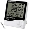 shumee Termometer, vremenska postaja, higrometer, ura, komplet baterij, LCD sonda
