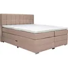 Carryhome POSTELJA BOXSPRING 160 cm x 200 cm , tekstil svetlo rjava