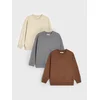 Sinsay - Crewneck duksevi sa udelom pamuka 3 pack - ostalo