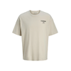 JACK & JONES Majica JORCOSMOS ecru/črna