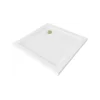 Mexen Flat tankoslojni pravokotni tuš 70 x 70 cm, bel, zlati sifon - 40107070G