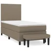 Vidaxl Box spring postelja z vzmetnico taupe 100x200 cm blago