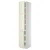 METOD Visoki element s policama/2 vrata, bela/Bodbyn prljavobela, 40x60x220 cm