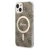 GUESS Maska za telefon iPhone 15 6.1, GUHMP15SH4STW, Magsafe, Braon