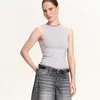 Cropp - Top na bretele - light grey