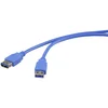 renkforce USB 3.0 kabelski podaljšek [1x USB 3.0 vtič A - 1x USB 3.0 vtičnica A] 3 m modre barve, pozlačeni kontakti renkforce