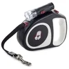 Avtomatski pasji povodec 5m 15kg + LED svetilka