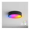 Brilagi -LED RGBW prigušiva kupatilsko plafonsko svetlo CLARE 2xE27/9W/230V IP54 Wi-Fi crna