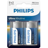 Philips LR20E2B/10 - 2 kom Alkalna baterija D ULTRA ALKALINE 1,5V 15000mAh