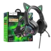 hoco. Slušalice sa mikrofonom, gaming, USB/3.5 mm, LED - W107 Cute Cat Black/Green
