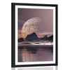 Plakat s paspartujem futuristična dežela - 60x90 white