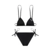 EA7 za ženske. 7W000318_AF12599 Trikotni zgornji del bikinija s črnim logotipom (L), Črna, Oblačila za plažo, Poliester